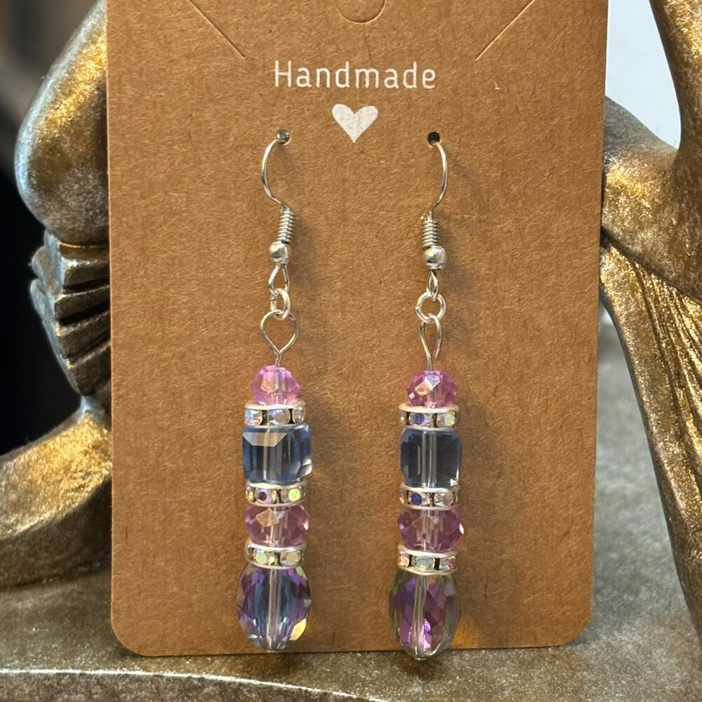 Twilight Spark Handmade Crystal Earrings